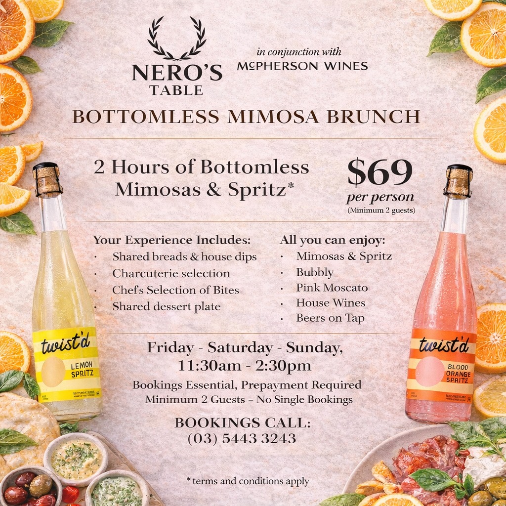 Bottomless Mimosa Brunch - 2 Hours of Bottomless Mimosas & Spritz, $69 per person